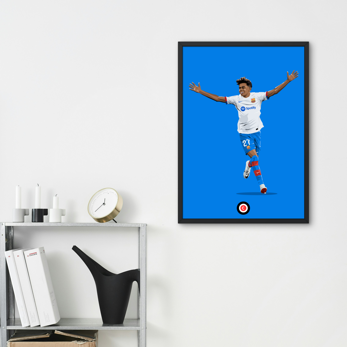 Lamine Yamal celebration vs Villareal- Player print - Premium from CatenaccioDesigns - Just €14.50! Shop now at CatenaccioDesigns