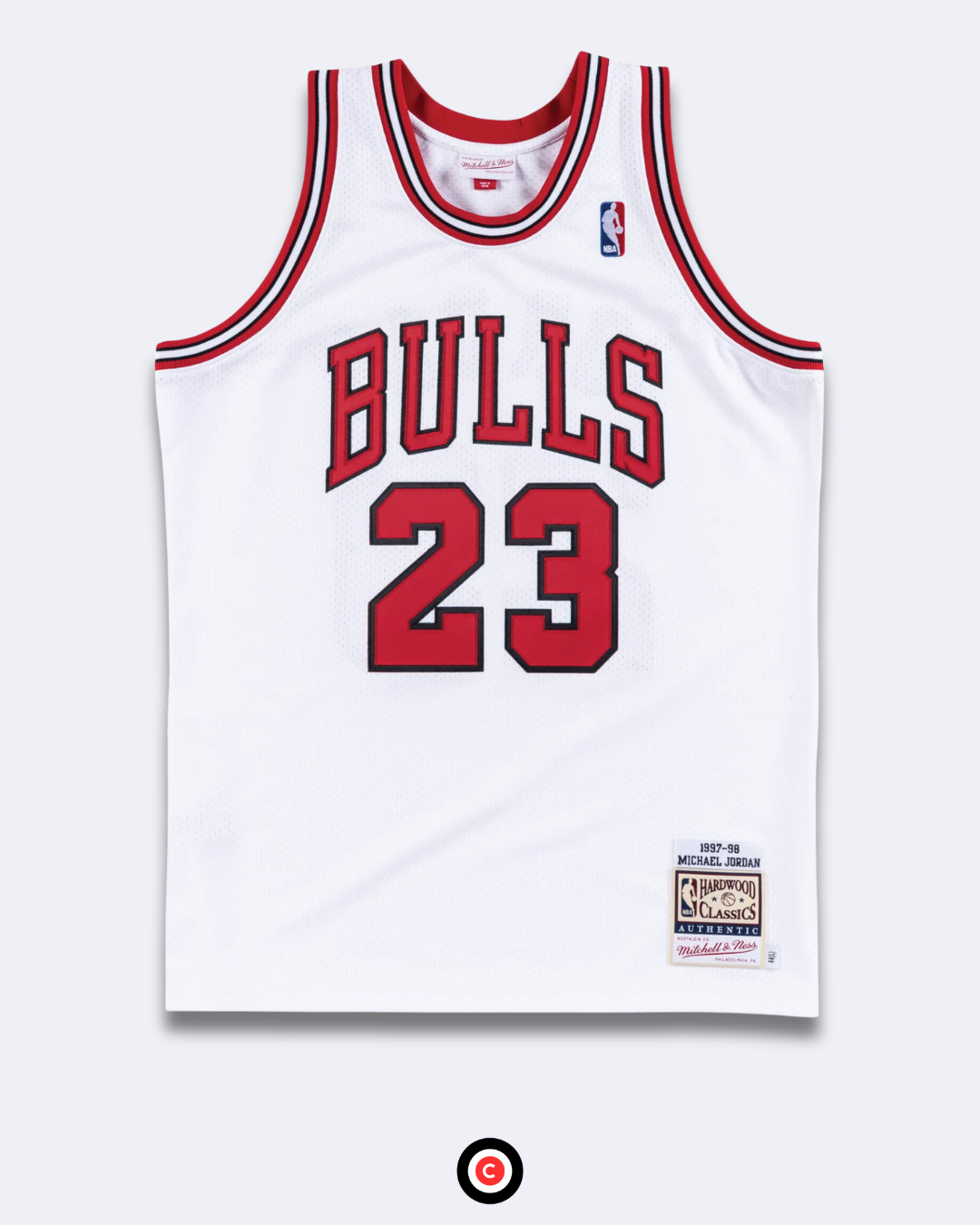 Chicago Bulls 97/98 Jersey (White/Red) - Premium  from CatenaccioDesigns - Just €60.99! Shop now at CatenaccioDesigns