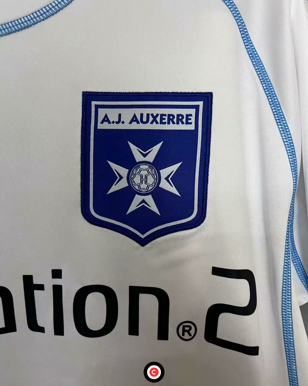 Auxerre 03/04 away kit (long sleeve) - Premium  from CATENACCIO - Just €51.84! Shop now at CatenaccioDesigns