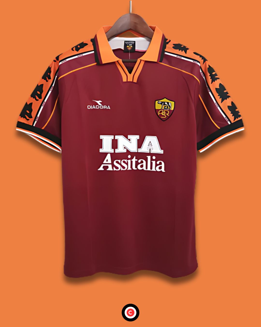 AC Roma 98/99 (Home Kit) - Premium  from CatenaccioDesigns - Just €60.99! Shop now at CatenaccioDesigns