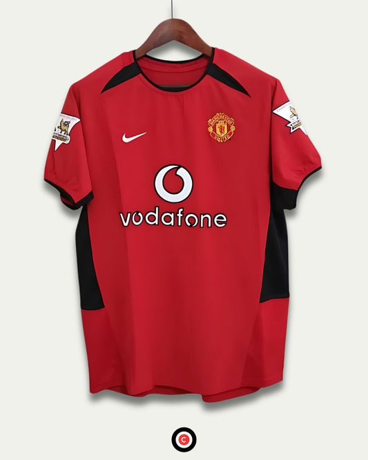 Manchester United 03/04 Retro Home Kit - Premium  from CatenaccioDesigns - Just €60.99! Shop now at CatenaccioDesigns