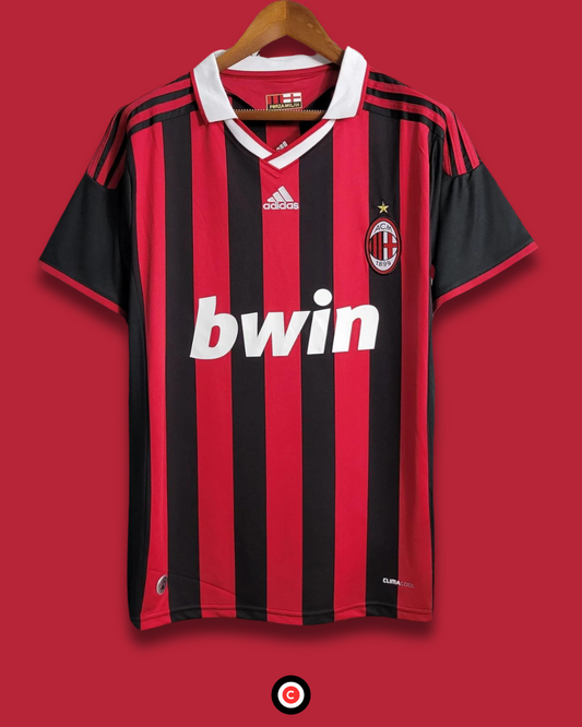 AC Milan 09/10 Retro Home Kit - Premium  from CatenaccioDesigns - Just €60.99! Shop now at CatenaccioDesigns