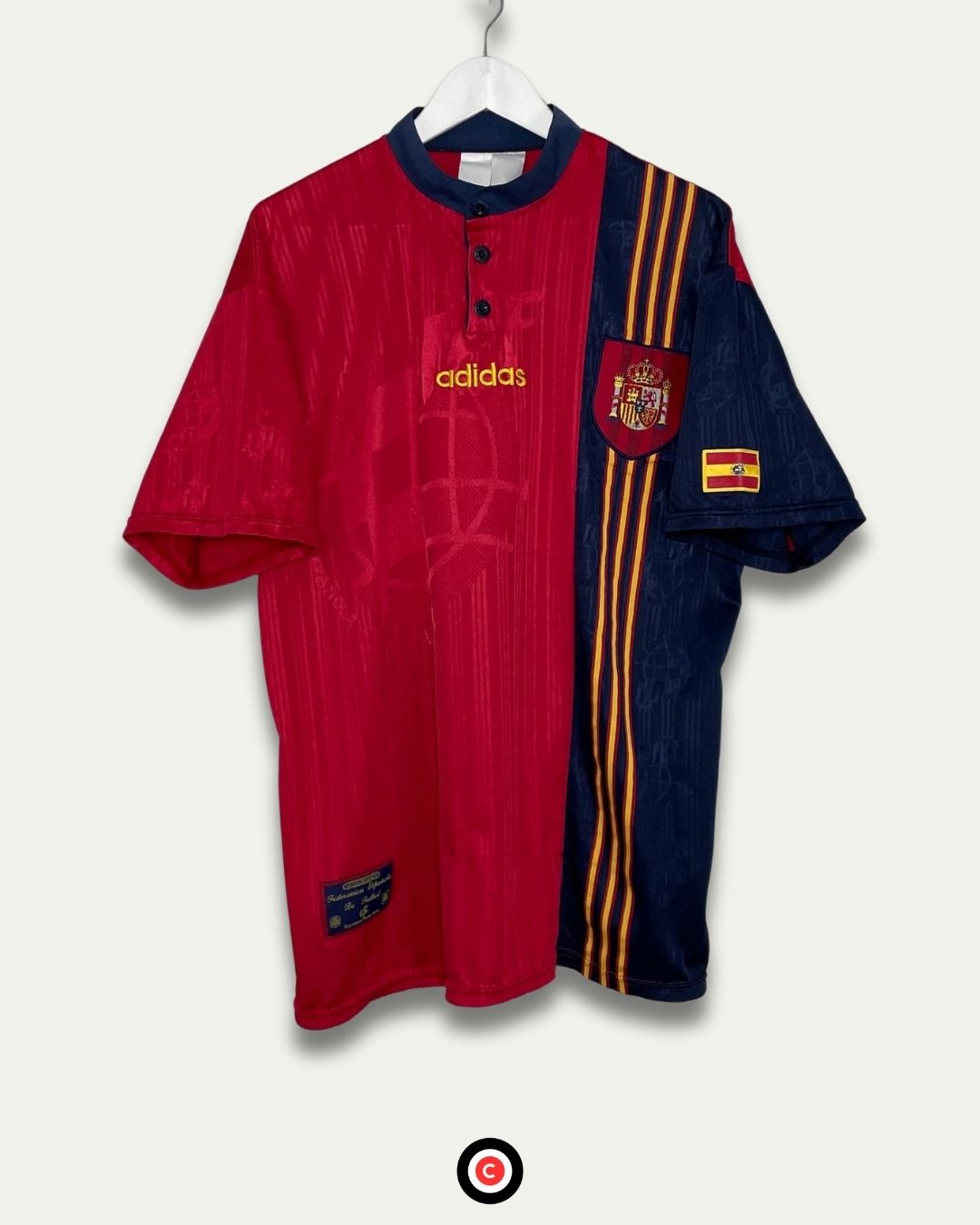 Spain 1996 Retro Home Kit - Premium  from CatenaccioDesigns - Just €39.64! Shop now at CatenaccioDesigns