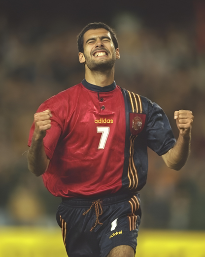 Spain 1996 Retro Home Kit - Premium  from CatenaccioDesigns - Just €60.99! Shop now at CatenaccioDesigns