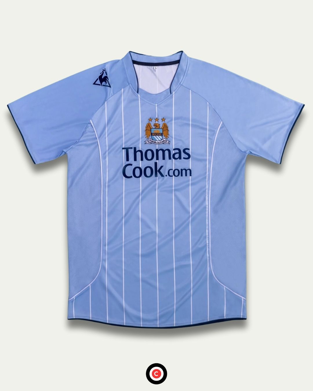 Manchester City 07/08 Retro Home Kit - Premium  from CatenaccioDesigns - Just €39.64! Shop now at CatenaccioDesigns