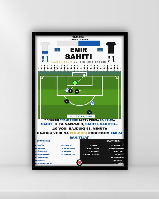 Emir Sahiti goal vs Dinamo Zagreb- 1.HNL- Hajduk Split - Premium  from CatenaccioDesigns - Just €14.50! Shop now at CatenaccioDesigns