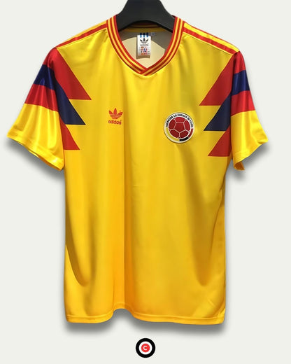 Colombia 1990 Retro Home Kit - Premium  from CatenaccioDesigns - Just €39.64! Shop now at CatenaccioDesigns