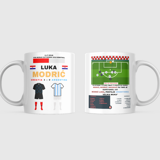 Luka Modrić vs Argentina Mug- FIFA World Cup 2018- Croatia - Premium  from CatenaccioDesigns - Just €15.50! Shop now at CatenaccioDesigns