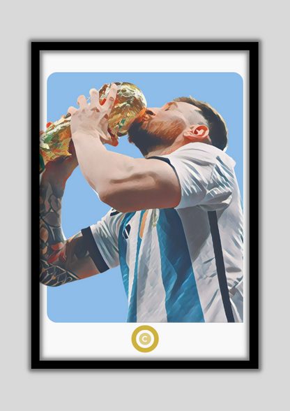 Lionel Messi Print - G.O.A.T - Argentina - Premium  from CATENACCIO - Just €14.50! Shop now at CatenaccioDesigns