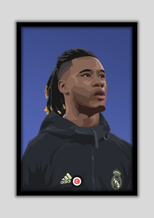 Camavinga Portret- Real Madrid - Premium  from CatenaccioDesigns - Just €14.50! Shop now at CatenaccioDesigns