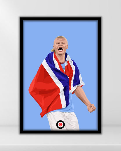 Erling Haaland- Nations Hero- Manchester City/Norway - Premium  from CatenaccioDesigns - Just €14.50! Shop now at CatenaccioDesigns