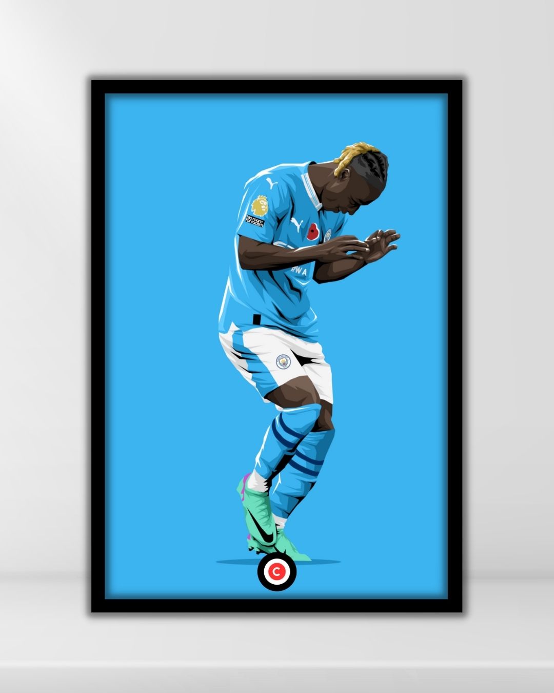 Jeremy Doku Celebration- Manchester City - Premium  from CatenaccioDesigns - Just €14.50! Shop now at CatenaccioDesigns