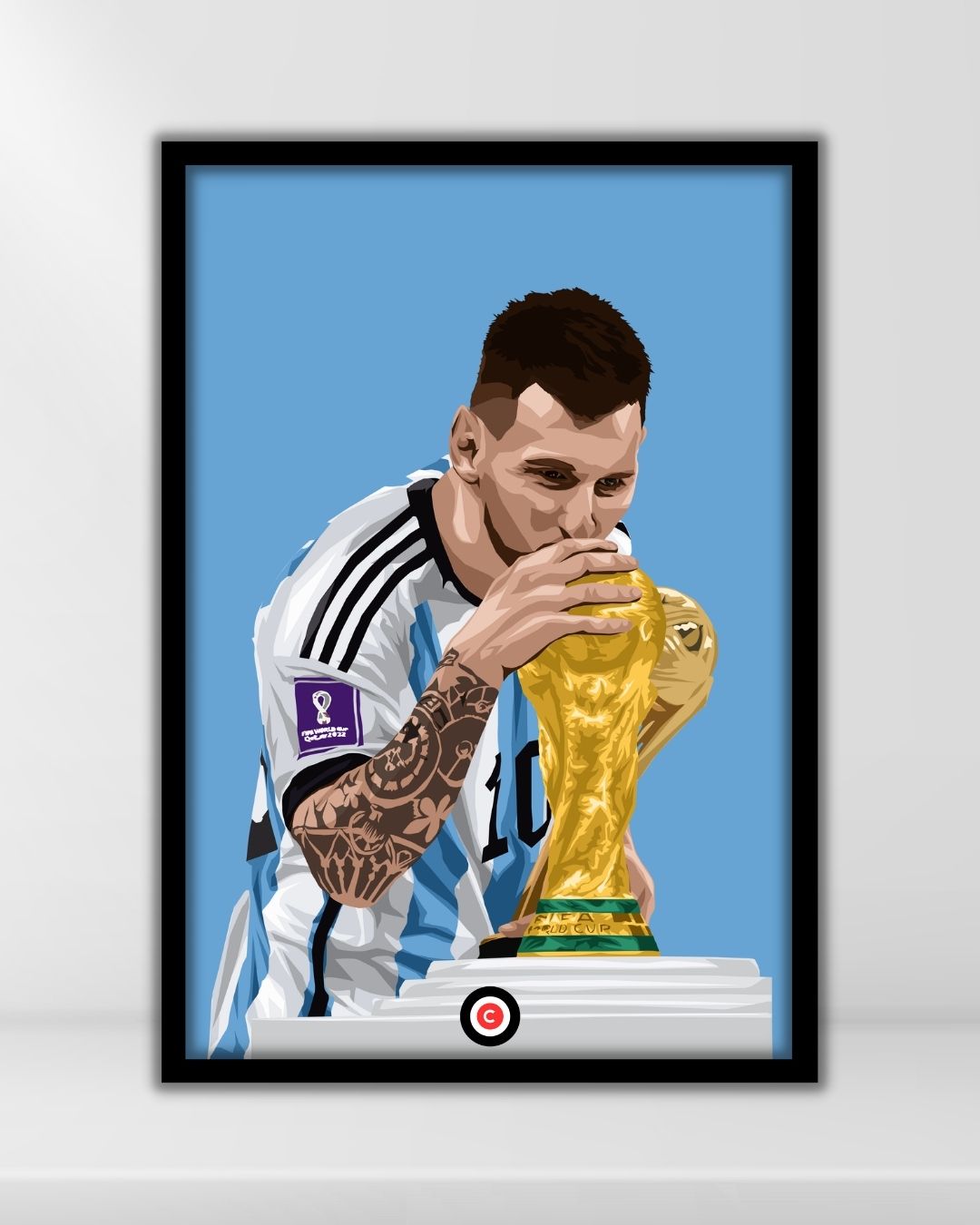 Messi "World Cup winner" Print- Argentina - Premium  from CatenaccioDesigns - Just €14.50! Shop now at CatenaccioDesigns