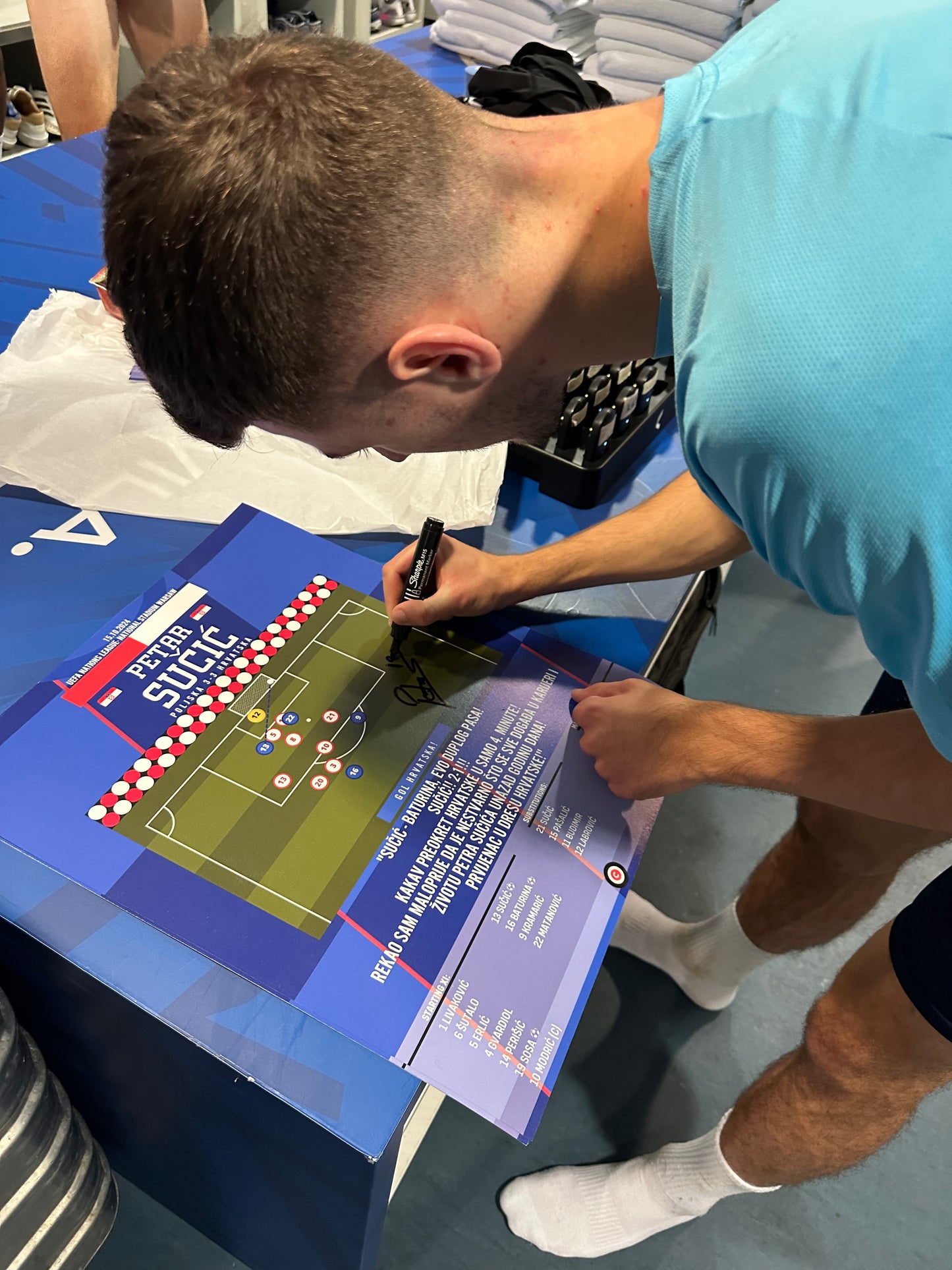 Petar Sučić SIGNED first goal for Croatia - Premium Sports collectibles from CatenaccioDesigns - Just €48! Shop now at CatenaccioDesigns