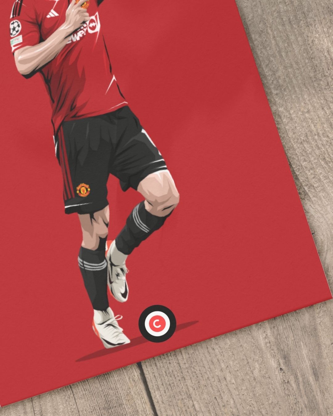 Hojlund "Goal Machine" Print- Manchester United - Premium  from CatenaccioDesigns - Just €14.50! Shop now at CatenaccioDesigns