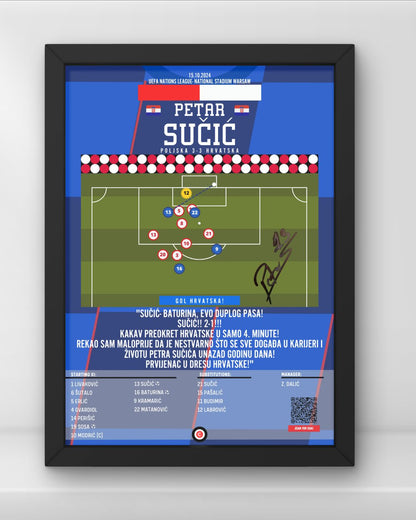 Petar Sučić SIGNED first goal for Croatia - Premium Sports collectibles from CatenaccioDesigns - Just €48! Shop now at CatenaccioDesigns