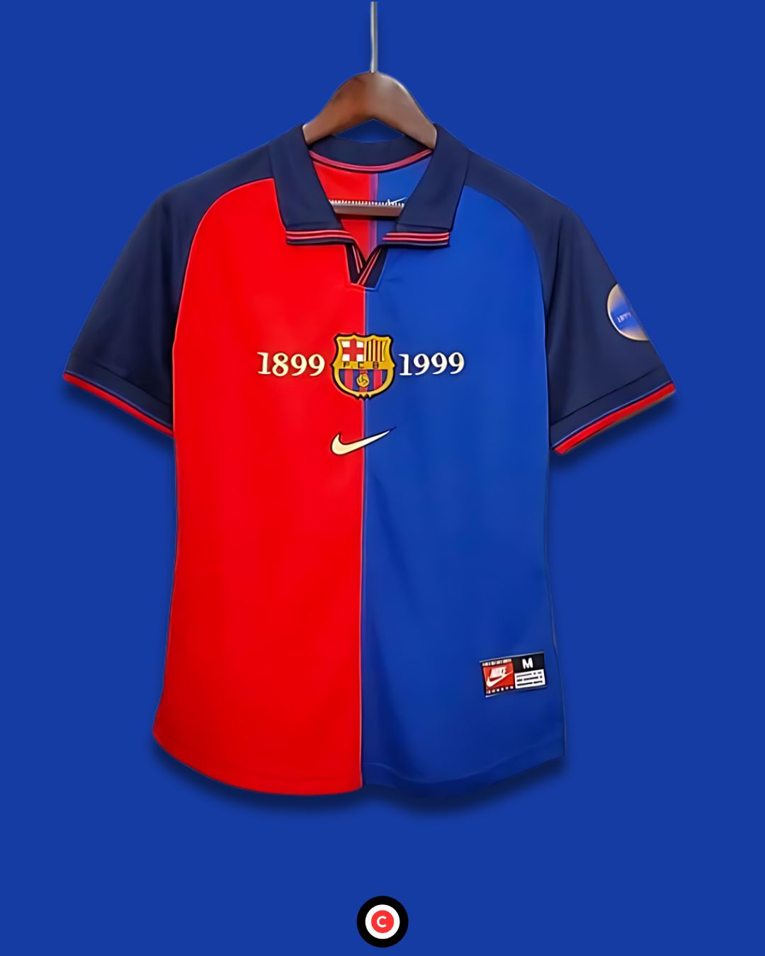 FC Barcelona 1999/2000 Home Kit - Premium  from CatenaccioDesigns - Just €60.99! Shop now at CatenaccioDesigns