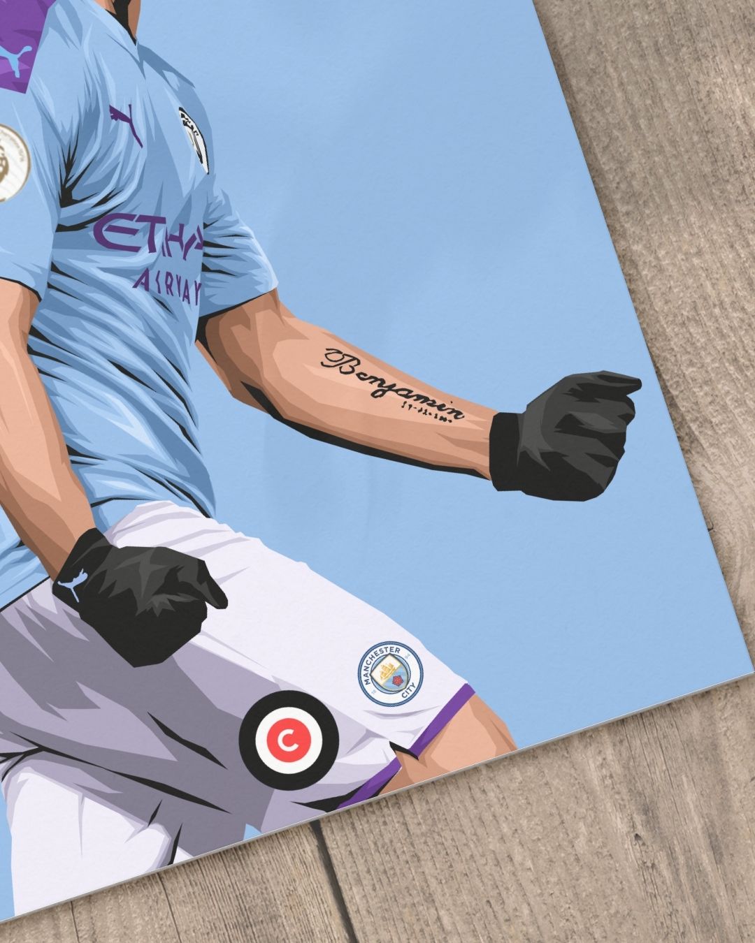 Sergio Aguero Celebration- Manchester City - Premium  from CatenaccioDesigns - Just €8.70! Shop now at CatenaccioDesigns