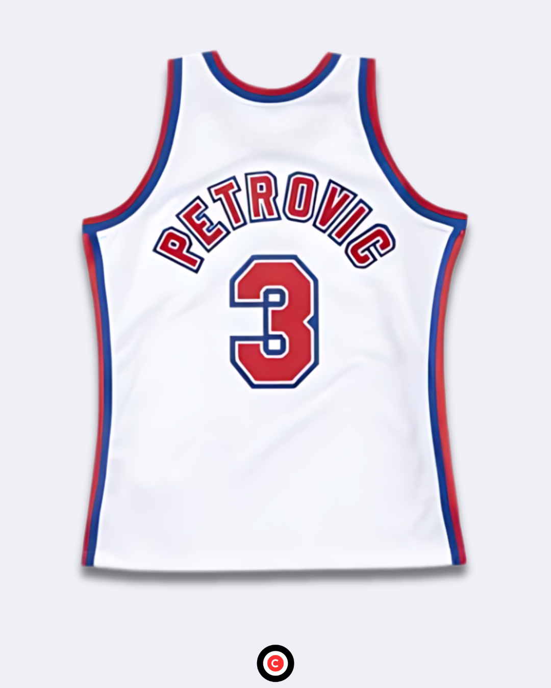 Dražen Petrović New Jersey Nets 92/93 Jersey (White) - Premium  from CatenaccioDesigns - Just €60.99! Shop now at CatenaccioDesigns