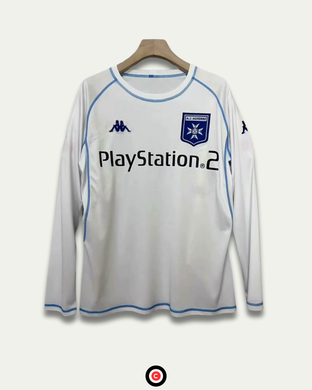 Auxerre 03/04 away kit (long sleeve) - Premium  from CATENACCIO - Just €51.84! Shop now at CatenaccioDesigns