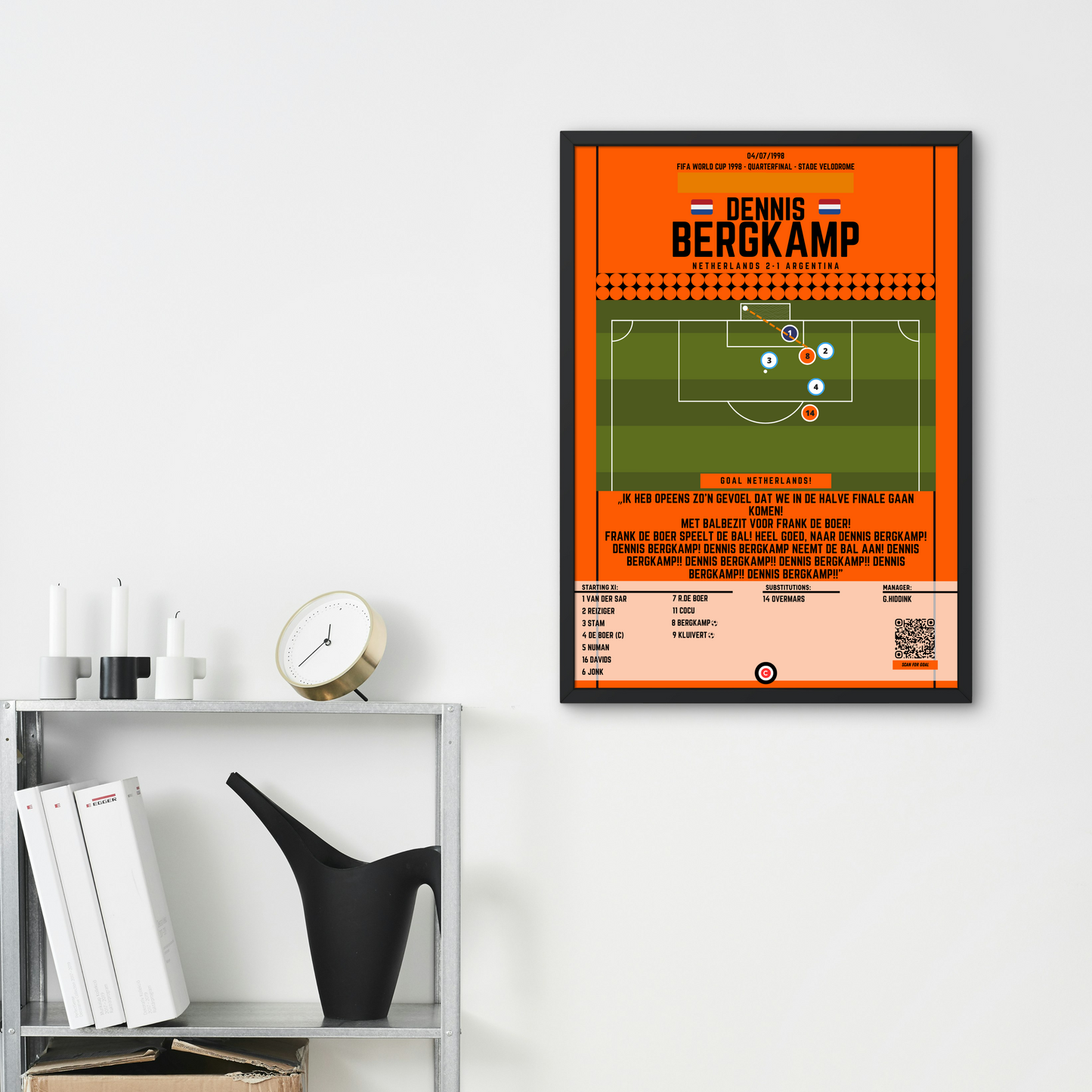 Dennis Bergkamp last minute winner vs Argentina - FIFA World Cup 1998 - Netherlands - Premium Sports collectibles from CatenaccioDesigns - Just €12.32! Shop now at CatenaccioDesigns