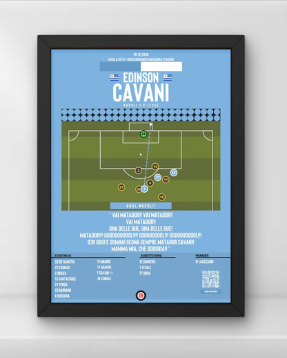 Edinson Cavani goal vs Lecce - Seria A 10/11 - Napoli - Premium Sports collectibles from CatenaccioDesigns - Just €14.50! Shop now at CatenaccioDesigns