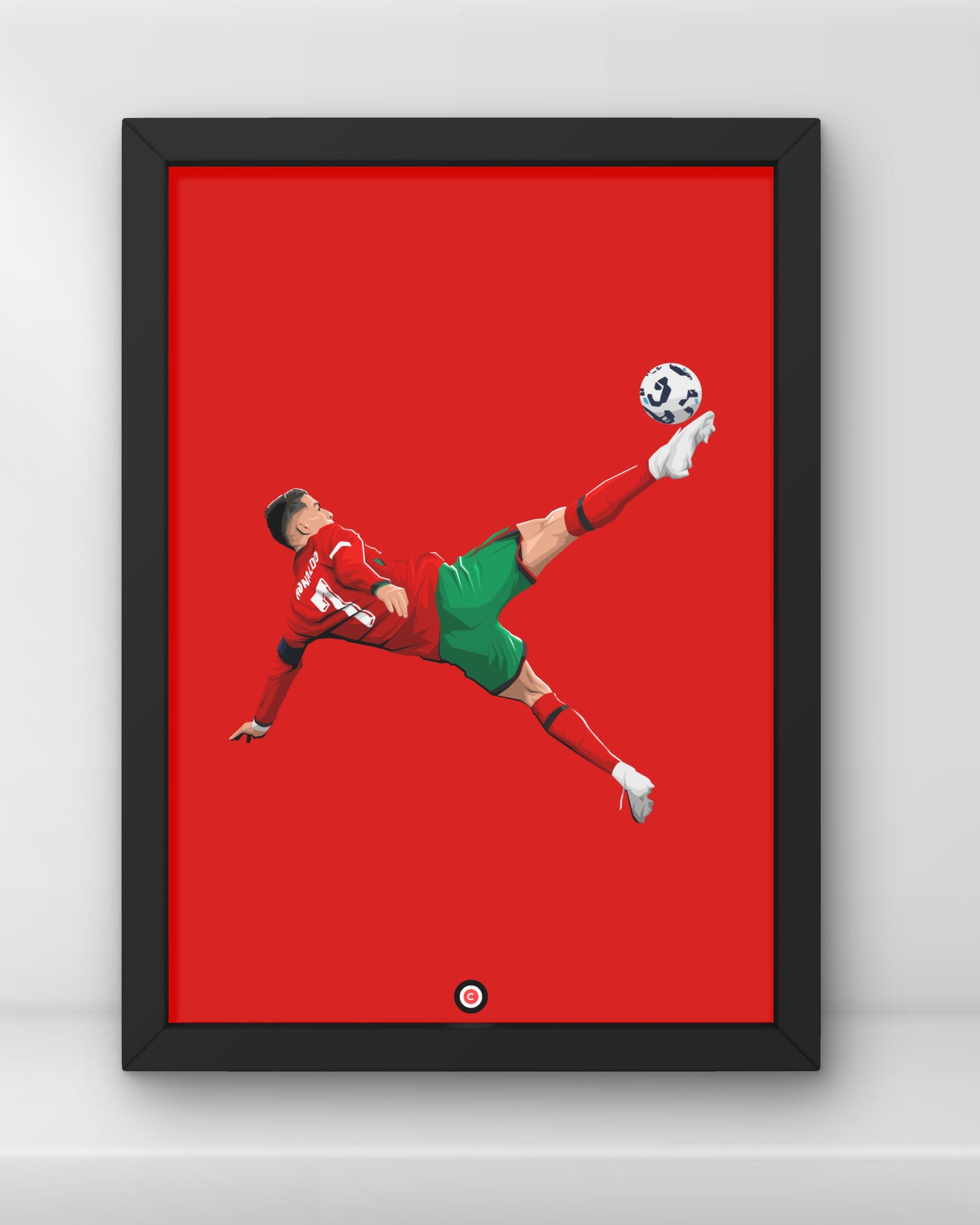 Cristiano Ronaldo | The Gravity Defier | Minimalist Art Print - Portugal