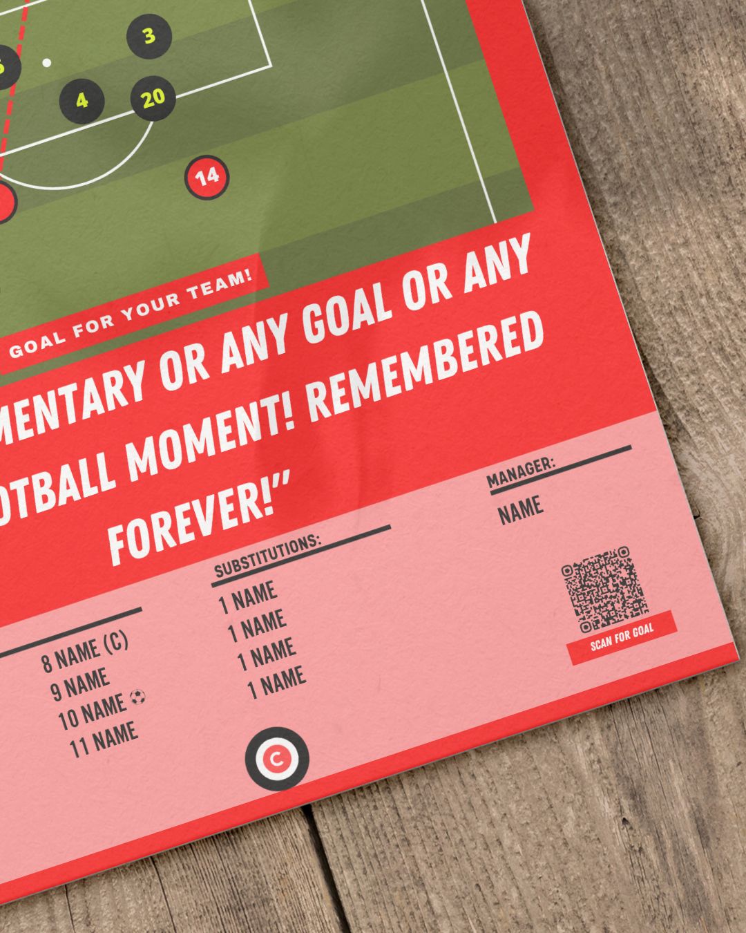 Design Your Own CUSTOM Football Moment - Premium  from CATENACCIO - Just €21! Shop now at CatenaccioDesigns