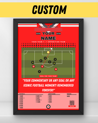 Design Your Own CUSTOM Football Moment - Premium  from CATENACCIO - Just €21! Shop now at CatenaccioDesigns