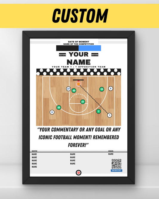 Design Your Own CUSTOM Basketball Moment - Premium  from CATENACCIO - Just €21! Shop now at CatenaccioDesigns