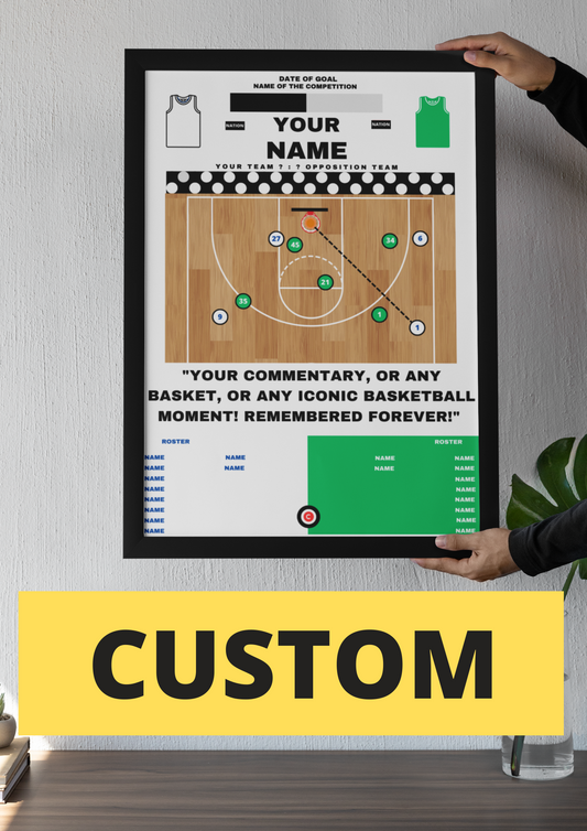 Design Your Own CUSTOM Basketball Moment - Premium  from CATENACCIO - Just €21! Shop now at CatenaccioDesigns