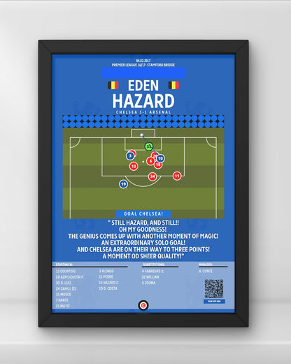 Eden Hazard vs Arsenal- Premier League 16/17- FC CHELSEA - Premium  from CatenaccioDesigns - Just €8.70! Shop now at CatenaccioDesigns