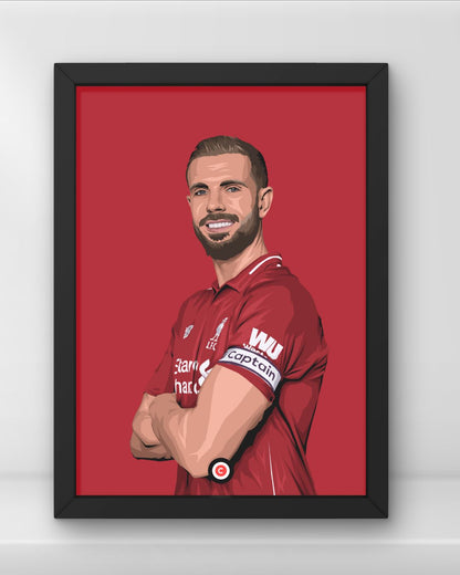 "THE SKIPPER" Jordan Henderson as Liverpool captain - Premium Sports collectibles from CatenaccioDesigns - Just €8.70! Shop now at CatenaccioDesigns