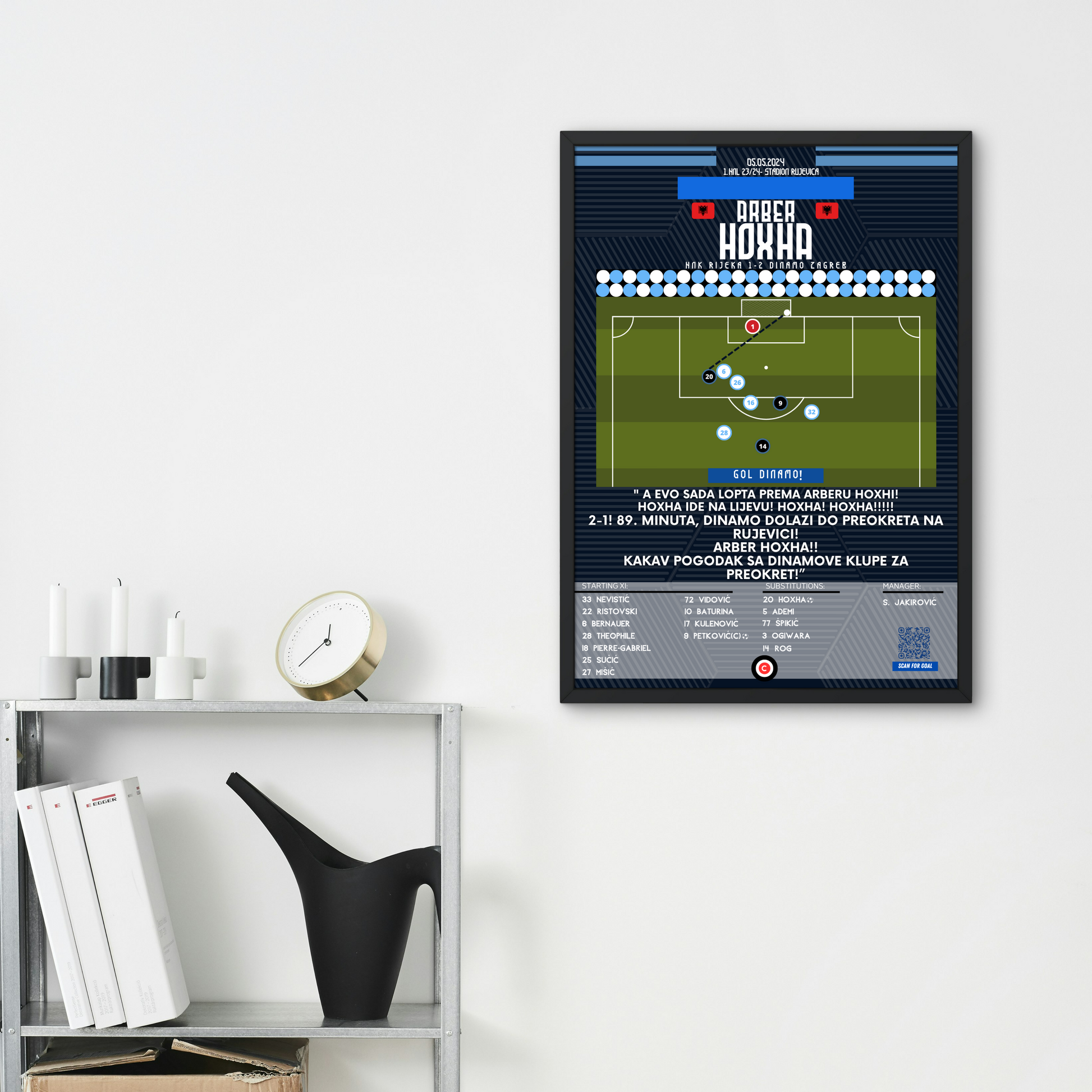 Arber Hoxha pobjednički gol protiv Rijeke- 1.HNL 23/24- GNK Dinamo Zagreb - Premium  from CatenaccioDesigns - Just €14.50! Shop now at CatenaccioDesigns