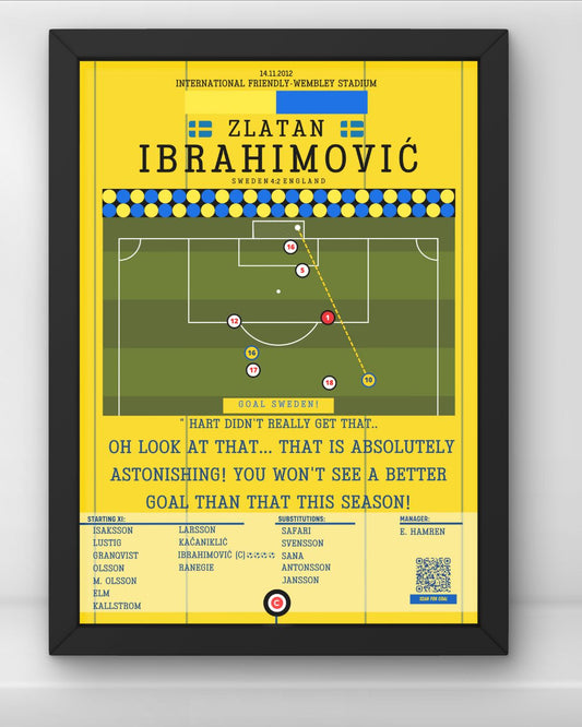 Ibrahimović stunning bicycle kick goal vs England- Friendly- Sweden - Premium  from CatenaccioDesigns - Just €14.50! Shop now at CatenaccioDesigns