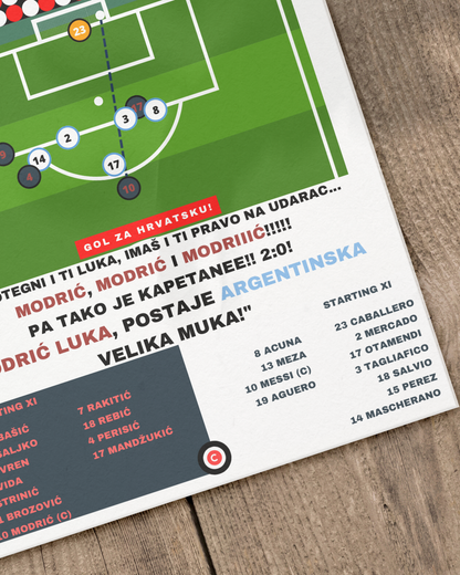 Luka Modrić Goal vs Argentina - FIFA World Cup 2018 - Croatia - Premium  from CATENACCIO - Just €14.50! Shop now at CatenaccioDesigns