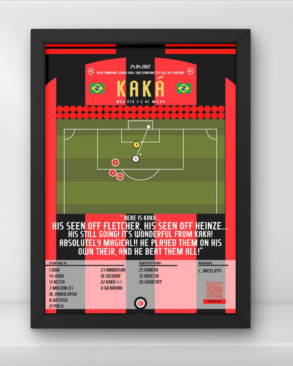 KAKÁ solo goal vs Manchester United- UEFA Champions League semifinal- AC Milan - Premium  from CatenaccioDesigns - Just €8.70! Shop now at CatenaccioDesigns