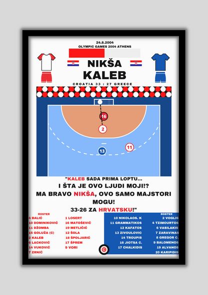 Nikša Kaleb vs Grčka- Olimpijske Igre Atena 2004- Hrvatska - Premium  from CatenaccioDesigns - Just €14.50! Shop now at CatenaccioDesigns