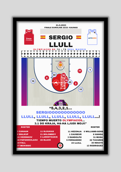 Sergio Llull vs Olympiacos BC - Euroleague 22/23 Final - Real Madrid - Premium  from CatenaccioDesigns - Just €14.50! Shop now at CatenaccioDesigns