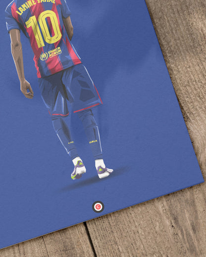 Lamine Yamal | The Golden Boy | Minimalist Art Print