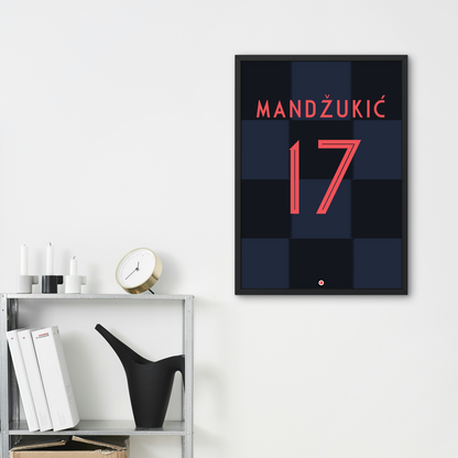 Mario Mandžukić Croatia WC 2018 Kit Poster - Premium Sports collectibles from CatenaccioDesigns - Just €12.32! Shop now at CatenaccioDesigns