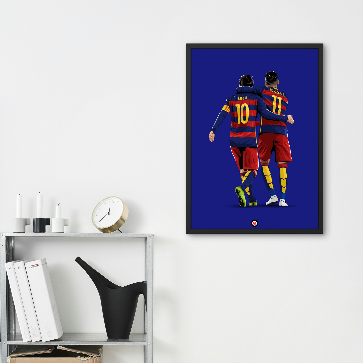 Messi & Neymar | The MSN Legacy | Minimalist Art Print - FC Barcelona