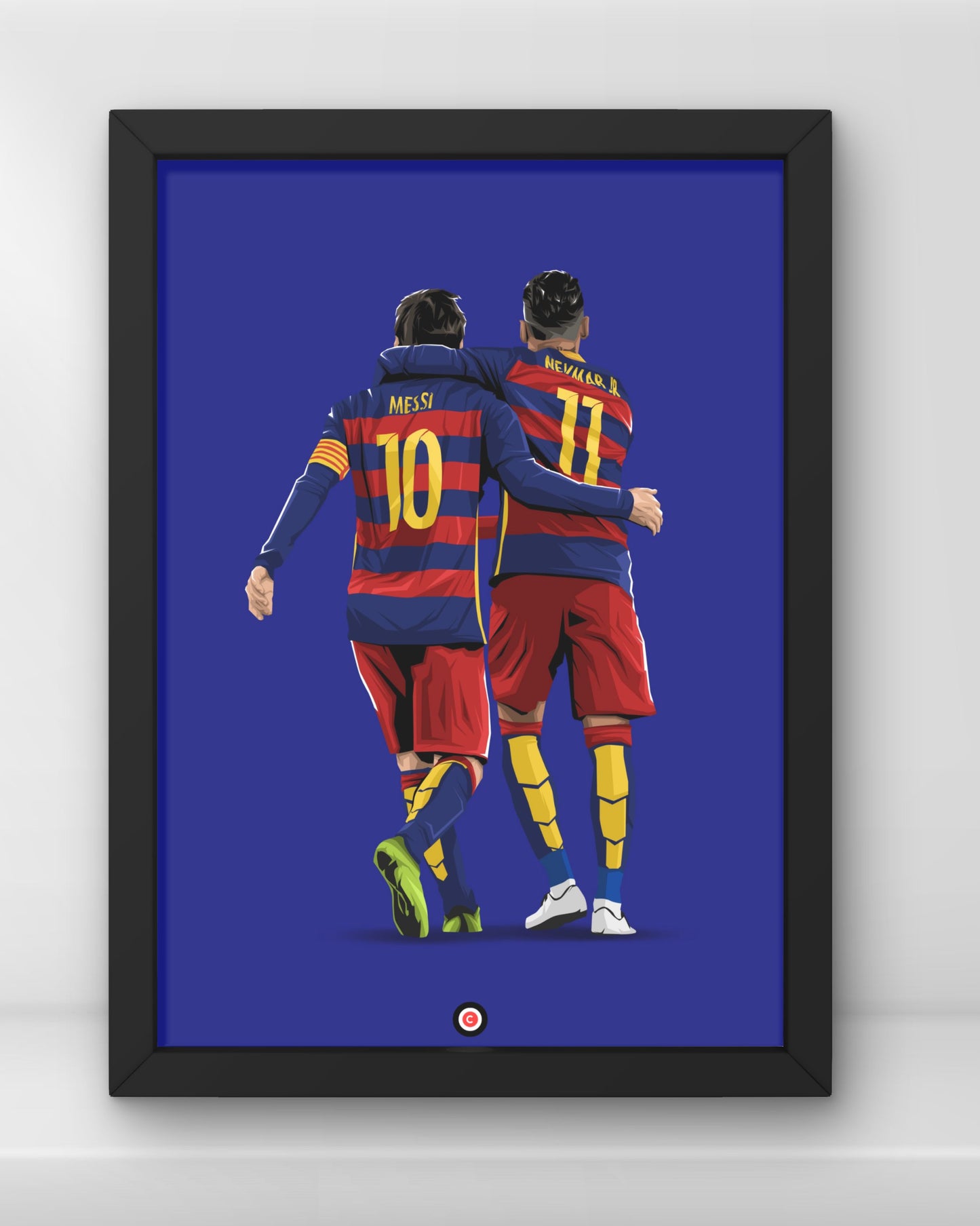 Messi & Neymar | The MSN Legacy | Minimalist Art Print - FC Barcelona