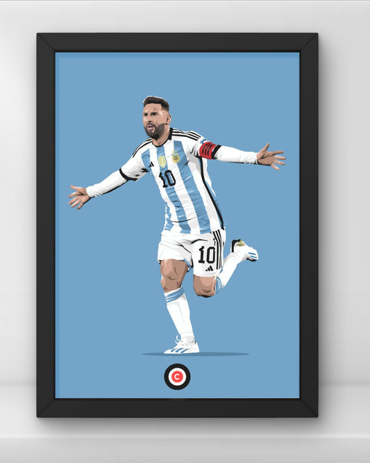 Lionel Messi Player print- Argentina - Premium  from CatenaccioDesigns - Just €14.50! Shop now at CatenaccioDesigns