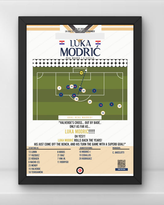 Luka Modrić golazo vs Sevilla- LaLiga 23/24- Real Madrid - Premium  from CatenaccioDesigns - Just €14.50! Shop now at CatenaccioDesigns