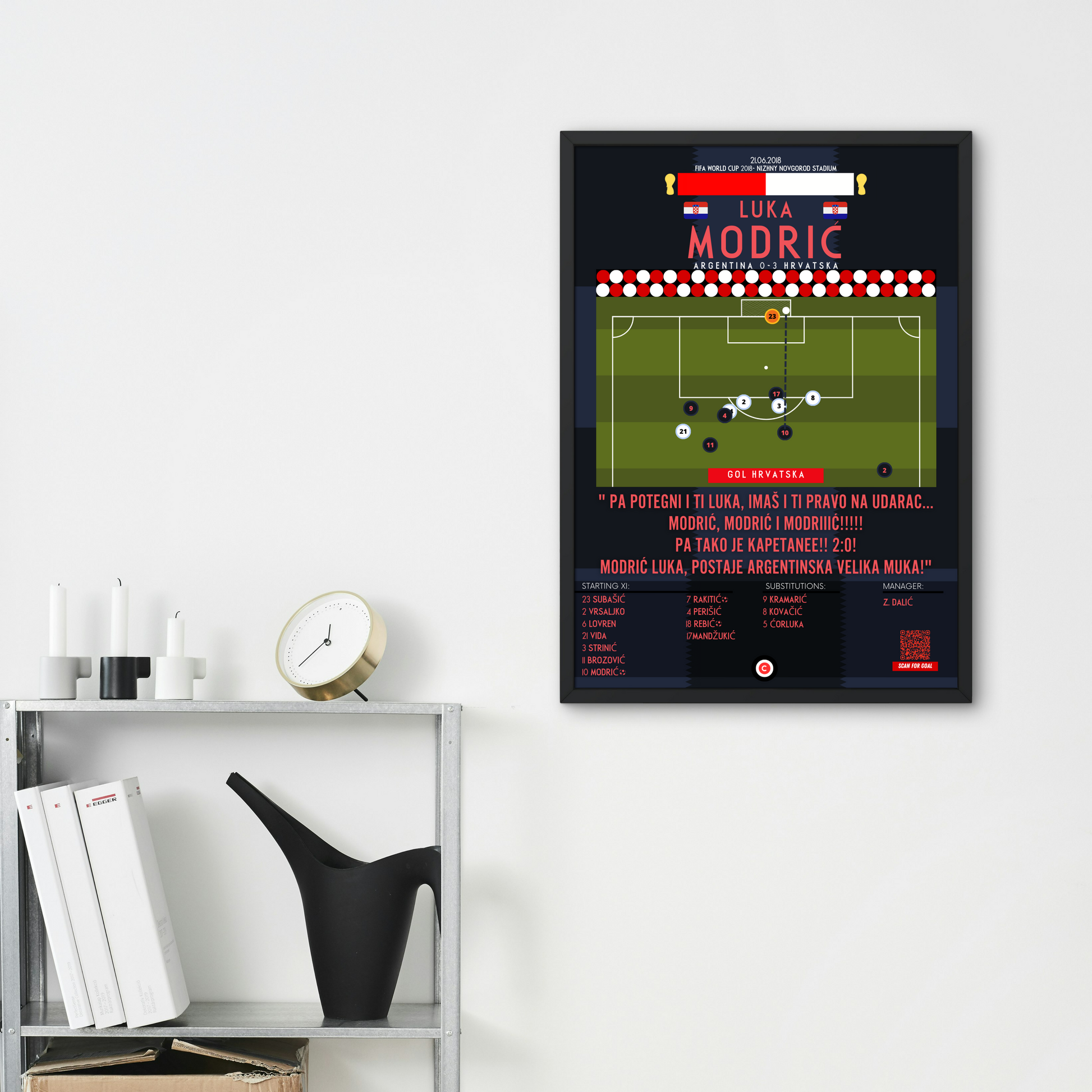 Luka Modrić vs Argentina- FIFA World Cup 2018- Croatia - Premium  from CatenaccioDesigns - Just €14.50! Shop now at CatenaccioDesigns