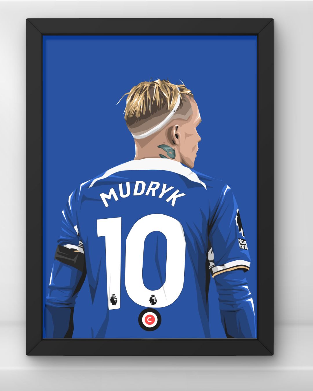 Mykhailo Mudryk Chelsea Player Print - Premium  from CatenaccioDesigns - Just €14.50! Shop now at CatenaccioDesigns