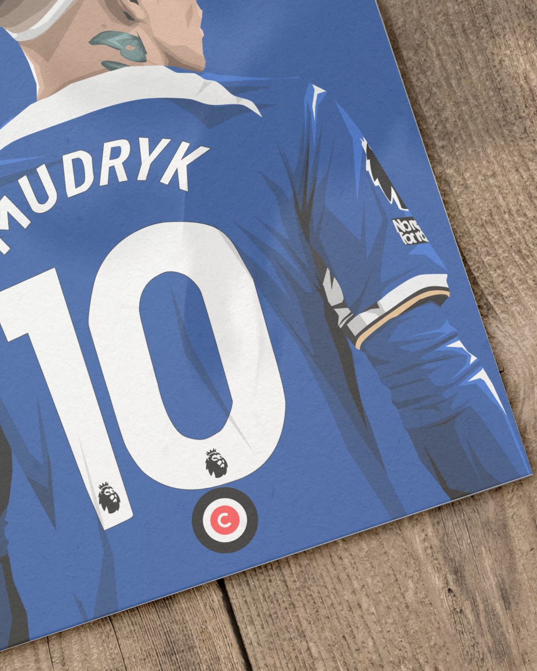 Mykhailo Mudryk Chelsea Player Print - Premium  from CatenaccioDesigns - Just €14.50! Shop now at CatenaccioDesigns