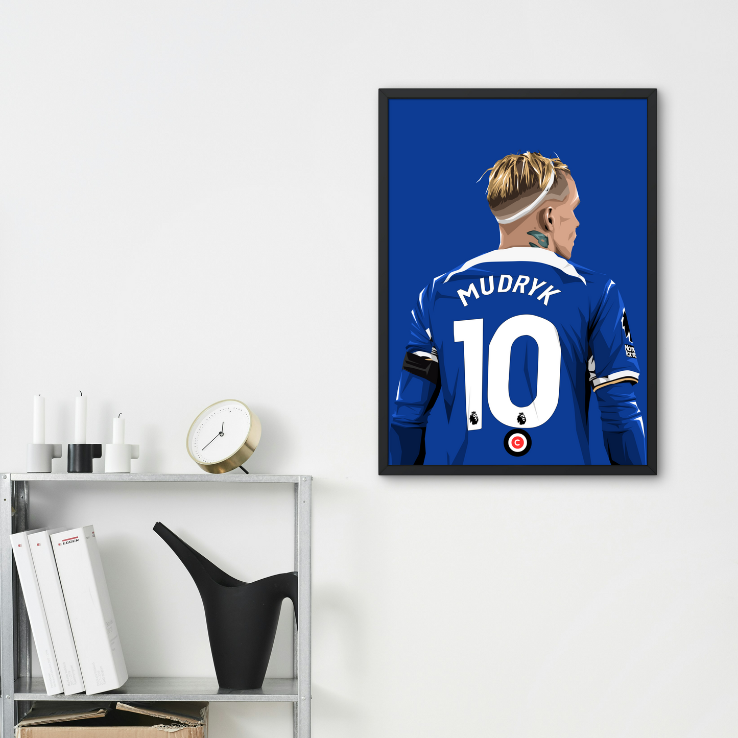 Mykhailo Mudryk Chelsea Player Print - Premium  from CatenaccioDesigns - Just €14.50! Shop now at CatenaccioDesigns