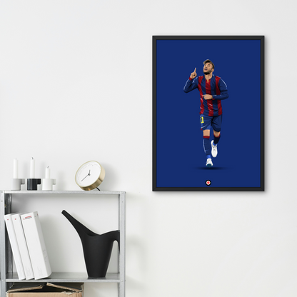 Neymar Jr. | Ousadia e Alegria | Minimalist Art Print - FC Barcelona
